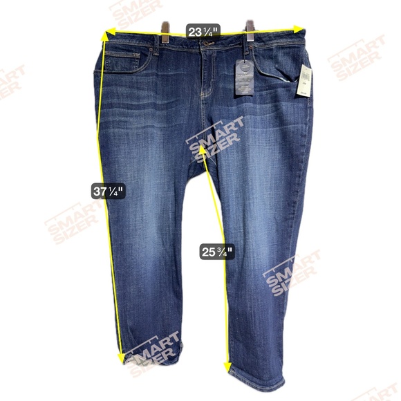 Lucky Brand Women's Jeans Plus 24W Reese Boyfriend Blue Denim - Stretch,Mid-Rise - Picture 7 of 12